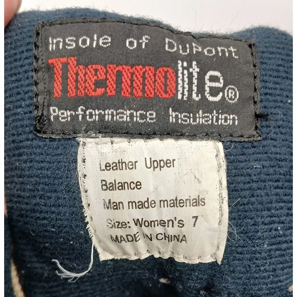 Itasca Ice Breaker Buff Tan Black Snow Winter Boots Leather Lace Up Women Size 7